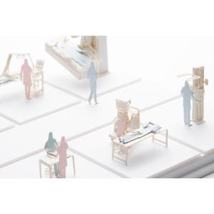 1／100添景セット73 人間ドック ライトブルー×ペールピンク×ライトグレー