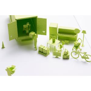 1／100添景セット 81 お引っ越し編 ライトグリーン