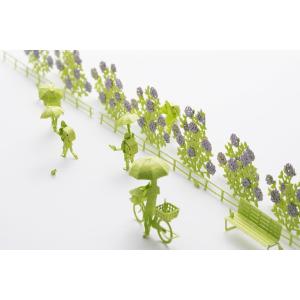 1／100添景セット 82 梅雨編 ライトパープル×ライトグリーン