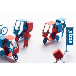 1／100添景セット 84 ビザ屋編 レッド×ブルー