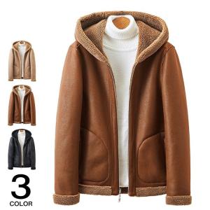 ムートンジャケット アウター メンズ 50代 リバーシブル