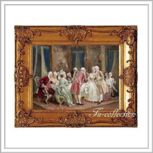 ロココ調　貴族の額絵　レッスン　アンティークゴールド　アクリルセット ロココ調 貴族の額絵 レッスン アンティークゴールド アクリルセット