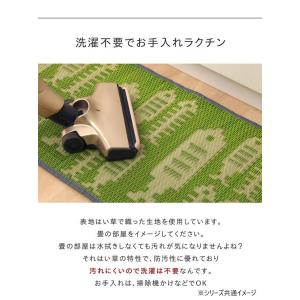 国産い草キッチンマット 『チェック』 グレー ...の詳細画像2