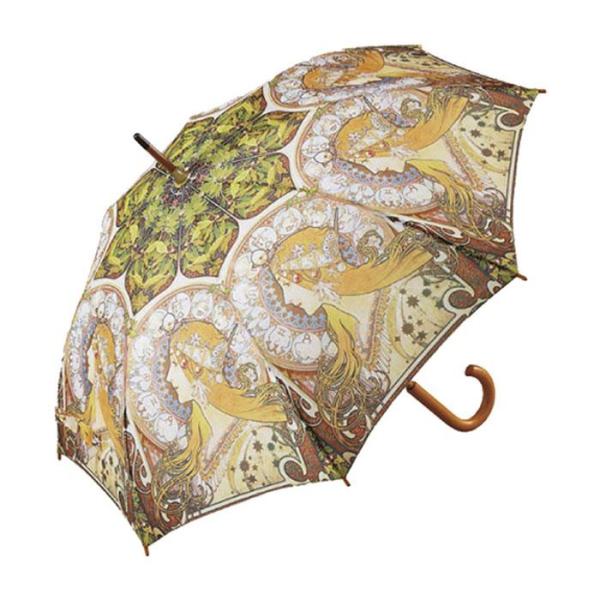 傘 名画 絵画 レイングッズ 木製ハンドル おしゃれ 軽量 雨 レディース ギフト 贈り物 ユーパワ...