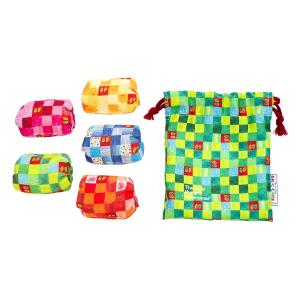 お手玉 セット 5個入り 民芸 和柄 ちりめん 縮緬 脳 知育 玩具 子供