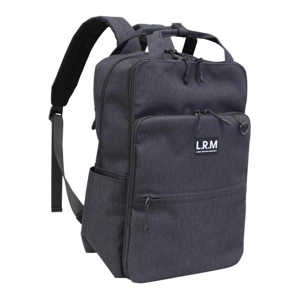 L.R.M 10ポケット スクエア3層リュック CMK19-0541 ブラック