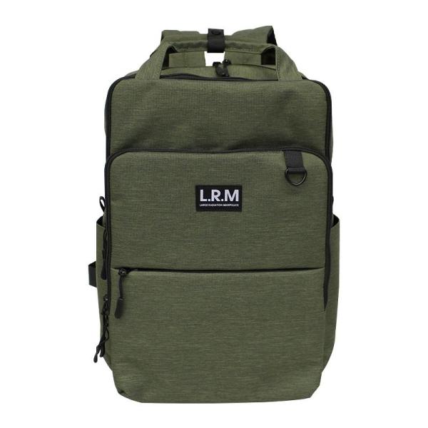 L.R.M 10ポケット スクエア3層リュック CMK19-0541 カーキ