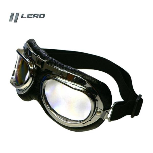 ゴーグル ヘルメット 半ヘル レトロ バイク用品 パーツ 軽量 雪 雨 虫 風 防止 リード工業 B...