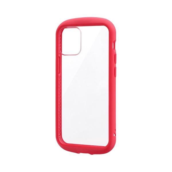 iPhone12 mini 耐衝撃ハイブリッドケース レッド LP-IS20PLCRD
