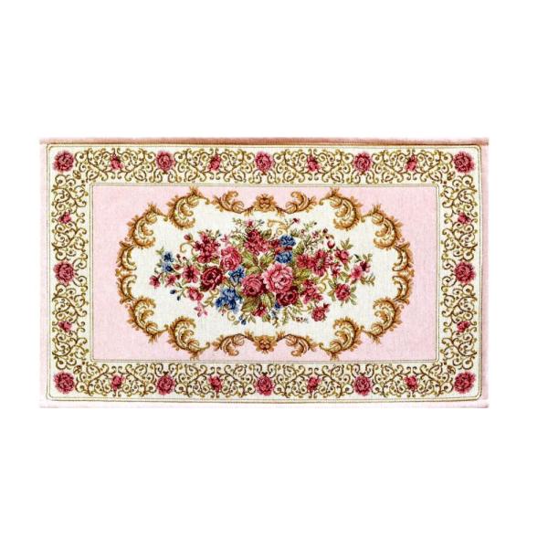 ロイヤルアーデン シェニールマット メダリオン ピンク S(約50×80cm) 77826