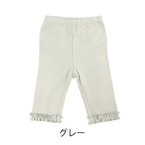 女児ニューベーシック 7分丈レギンス グレー 80cm 525003