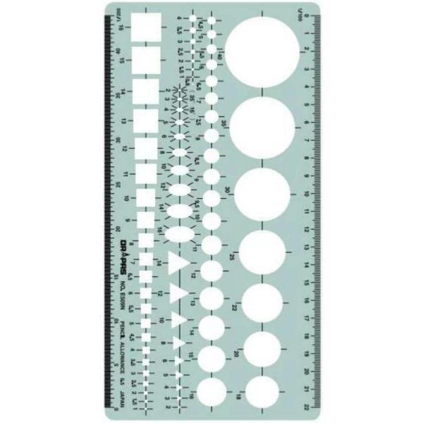製図テンプレート 定規 機械設計 レタリング 建築 受験 試験 文房具 アクリル製 1級 2級 ドラ...