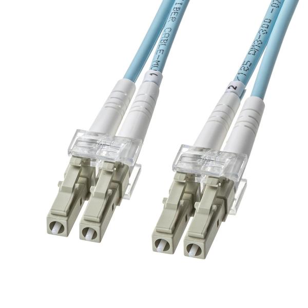 サンワサプライ アーマードメガネ型光ファイバケーブル(マルチOM3、LC×2-LC×2) 3m HK...