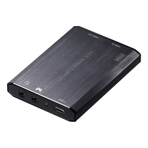 サンワサプライ HDMIキャプチャー USB3.2 Gen1 4K パススルー出力付き USB-CV...