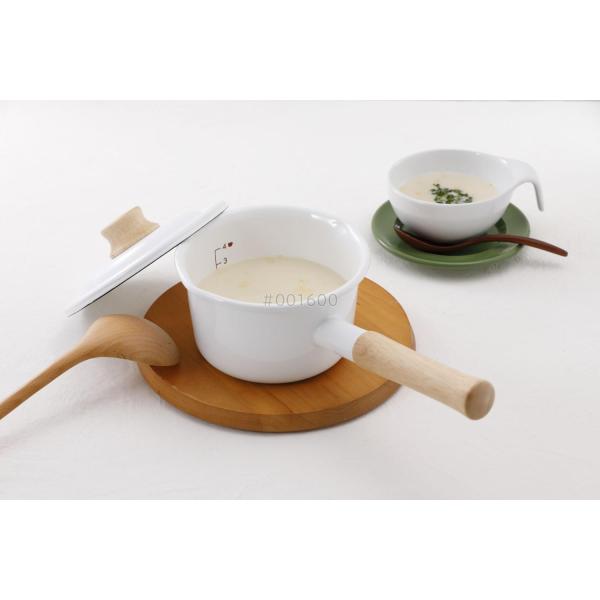 富士ホーロー コットンプラス ミルクパン 14cm ホワイト CTP-14M.W