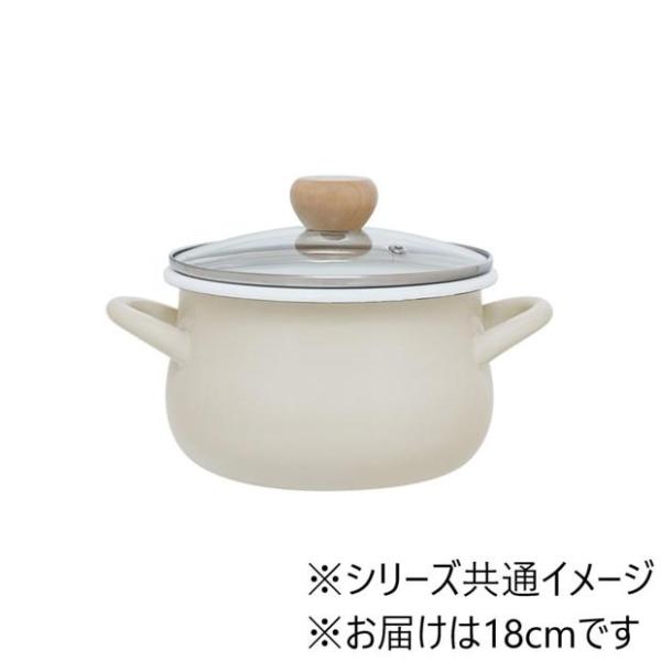 th ストクック　IH対応ホーロークッキングポット18cm(グレー) RB-3244