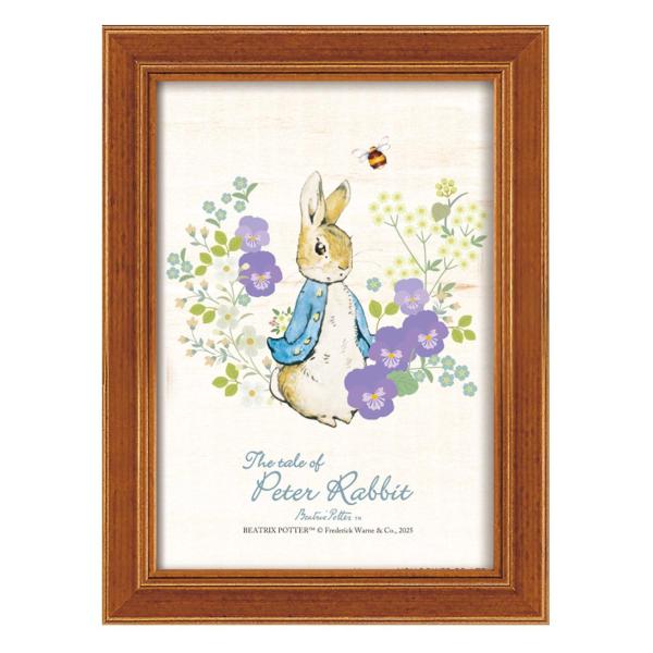 ユーパワー ピーターラビットポストカードアート 「ピーターとフラワー」 パープル PF-00833