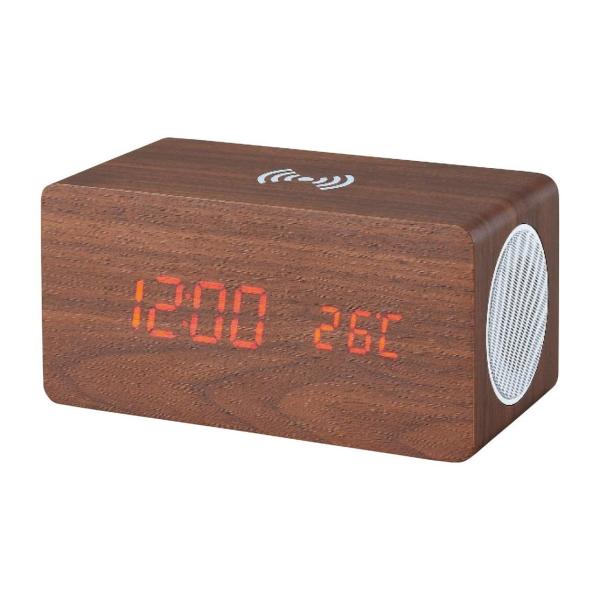 アイトック ブルートゥーススピーカー・ワイヤレス充電機能付クロック 6183-23 4344-028