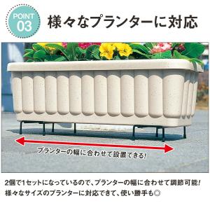 プランターベース2セット(4個組) 屋外 スタ...の詳細画像3