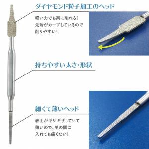 ダブルヘッド巻爪ヤスリ 巻き爪 爪やすり やす...の詳細画像2