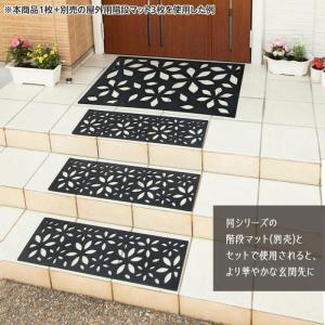 玄関クリーンマット 花柄 玄関マット テラコッ...の詳細画像4