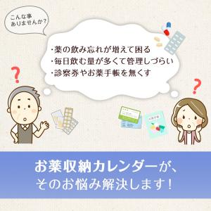 お薬収納カレンダー 1日4回 1週間 壁掛け薬...の詳細画像2