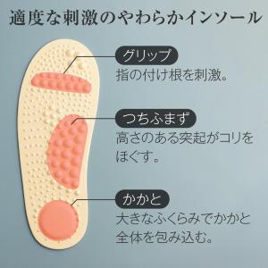 やわらか突起の健康スリッパ L ネイビー 足ツ...の詳細画像2