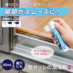 窓サッシの潤滑剤2 ノズル一体型 60ml 2way ノズル ピンポイント