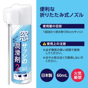 窓サッシの潤滑剤2 ノズル一体型 60ml 2...の詳細画像5