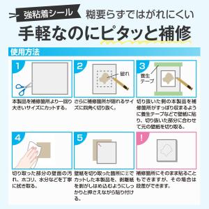 壁紙の補修シール吹付調4枚入 壁紙 補修 強粘...の詳細画像4