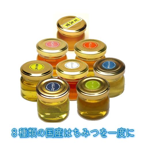 【送料無料】 お試し 国産純粋 はちみつ 味くらべ 30g 8個セット 国産蜂蜜 日本産 ハニー 非...