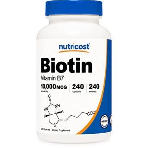 Nutricost ビオチン ビタミンB7 240個 カプセル
