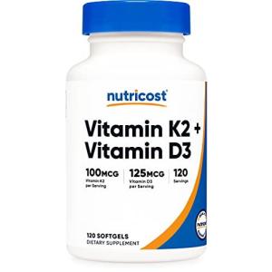 Nutricost ビタミンK2 100mcg + ビタミンD3