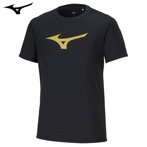 ミズノ（MIZUNO）　Tシャツ（32MAA155）　ブラック×ゴールド　S
