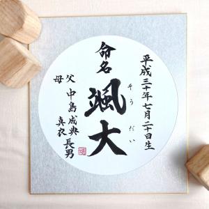 書道家手書き筆文字のシンプルな色紙命名書 金銀...の詳細画像4
