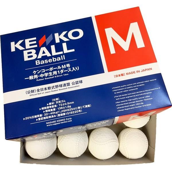 【ナガセケンコー】軟式野球公認ボール（試合球・一般用）Ｍ号 1ダース
