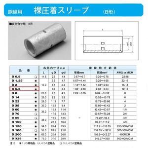 【数量限定】JAPPY 裸圧着スリーブ 突合せ用スリーブ(B形) B- 14 J 51IzQBpqSTL.jpg_BO30,255,255,