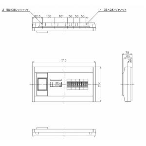 BQWB3510:住宅用分電盤(露出形)(ドア...の詳細画像1