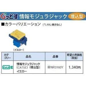 ぐっとすシリーズ情報モジュラジャック(CAT5E)(埋込型)(イエロー)