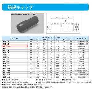圧着端子用絶縁キャップ(TIC)透明：TIC150-C : ヨナシンホーム ヤフー 