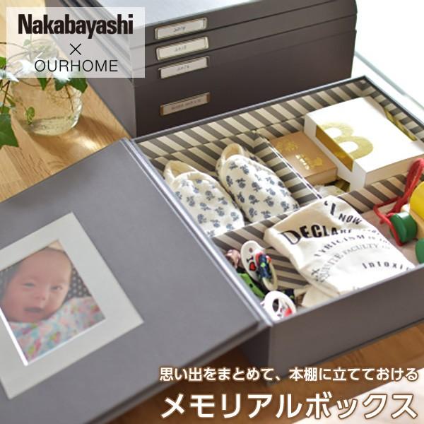 ナカバヤシ Nakabayashi×OURHOME 本棚に立てておける メモリアルボックス OUR-...