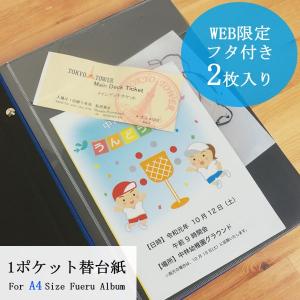 アルバム 台紙 リフィル ナカバヤシ A4サイズフエルアルバム用 ワンポケット台紙 2枚入り アP-A4IT-2