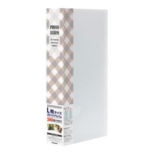 フォトアルバム ナカバヤシ ポケットアルバム L判288枚収納 チェック柄