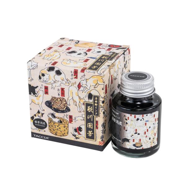 ナカバヤシ　TACCIA　万年筆用　浮世絵インク・染料・40ml／国芳消炭　TFPI-WD42-23