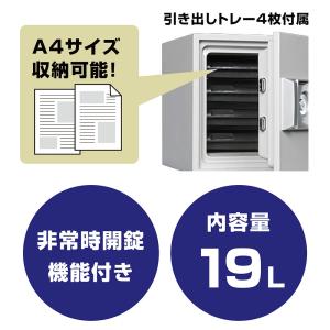 【軒先渡し】ダイヤセーフ 家庭用耐火金庫 NE...の詳細画像4