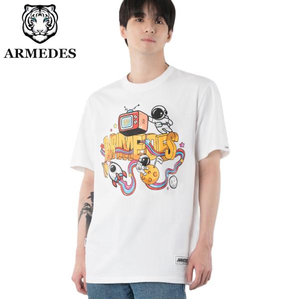 送料無料 ARMEDES アルメデス アートグラフィック 半袖Tシャツ コットン100％ 接触冷感 ...