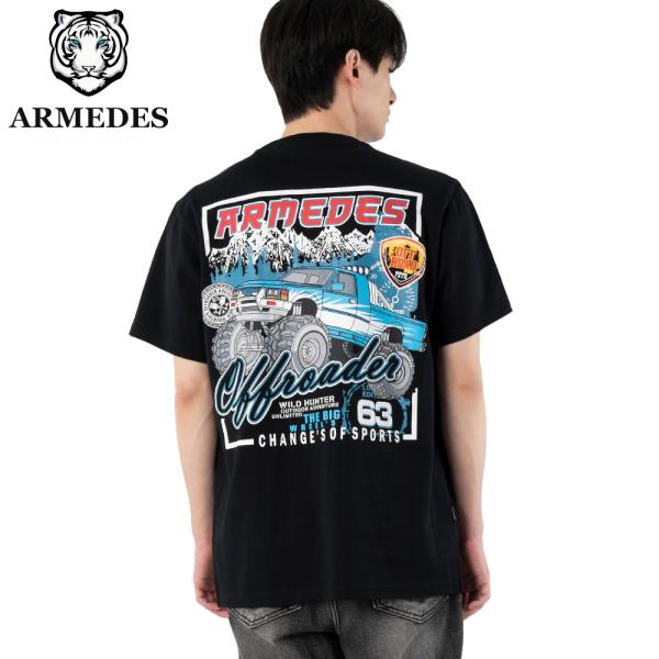 送料無料 ARMEDES アルメデス アートグラフィック 半袖Tシャツ コットン100％ 接触冷感 ...