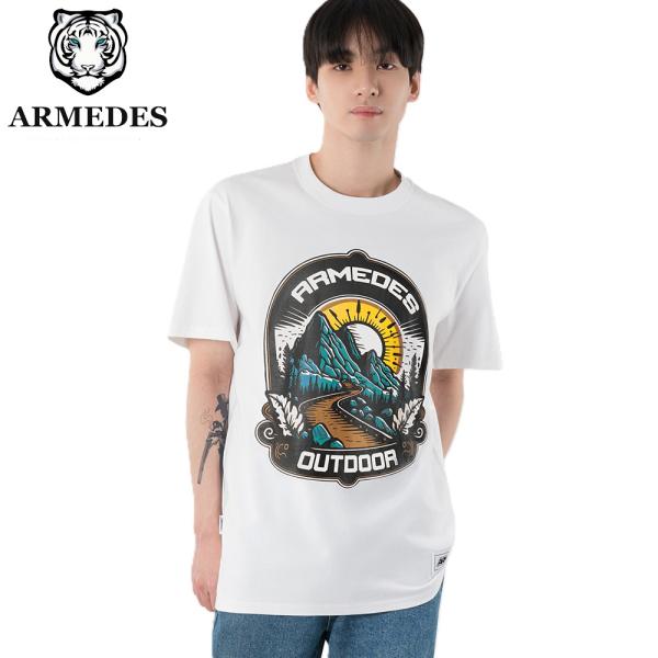 送料無料 ARMEDES アルメデス アートグラフィック 半袖Tシャツ コットン100％ 接触冷感 ...