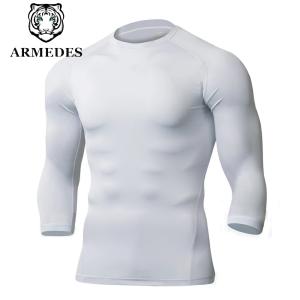 【ARMEDES】 アルメデス コンプレッションインナー 7分袖インナー ムーブフィット クールネック オールシーズン テックフィット メンズ AR143