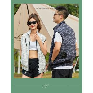 空調服ベストメンズレディース無地/迷彩冷却ファン付き作業服クールベスト冷却服暑さ対策ゴルフ